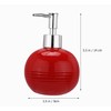 EatingBiting Red Easy-to-Clean Ceramic Hand Soap Dispenser Bathroom Countertop Decorative