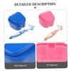 Mikinona Portable Denture Storage Box and Brush Kit with Cover
