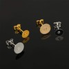 Belerry 400 Pieces Stainless Steel Earrings Posts Flat Pad(2 Size)