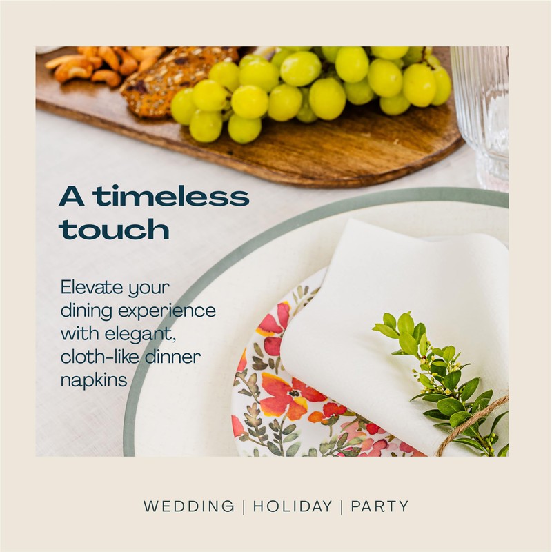 Lintext Disposable Linen-Feel Guest Towels - 12" x 17" Cloth-Like