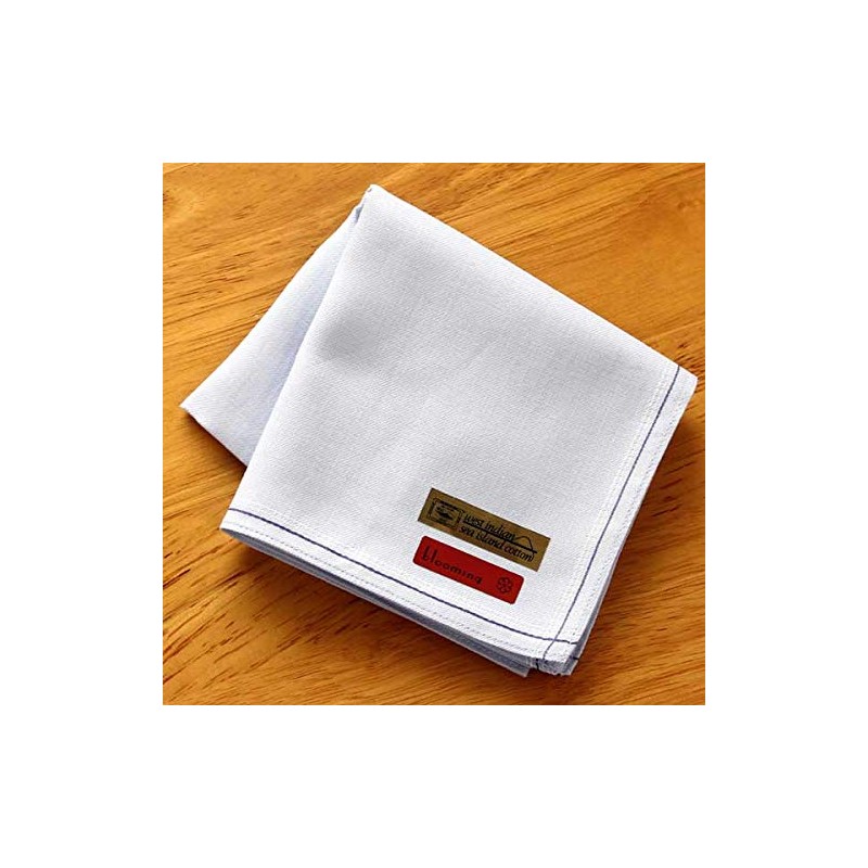 Sea Island Cotton (48 x 48 cm) Yarn-Dyed Handkerchief (Men's)