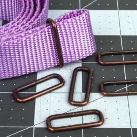 Country Brook Design - Antique Copper Rectangle Metal Keeper (1 Inch, 50 Pack)