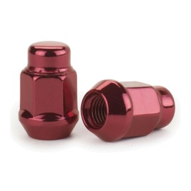 VioletLisa 16 12X1.5 Red Lug Wheel Nuts Bulge Acorn 12X1.5 Nut for Volvo,for Toyota,for Suzuki,for Mitsubishi,for Mazda,for Kia,for,for,for Ford,for Chevy,for Acura