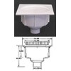 Deep Sump Square Floor Drain - PVC 2" Over Pipe