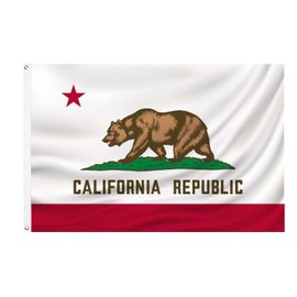California Flag 3x5 FT California State FLAG Polyester CA Flag outdoor indoor Canvas Header and Double Stitched with two Brass Grommets