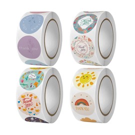 Stickers Stickers Thank You Thank You 2000 Pieces Round Cute Thank You Sticker Gift Packaging Sticker Gift Business Mother's Day Wedding Birthday Anniversary Thanksgiving Day