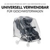 Hauck Universal Rain Cover Twin Pushchair Sibling Pushchair Reflective Border
