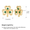 MUYAN St Patricks Day Shamrock Earrings for Women Gold Plated
