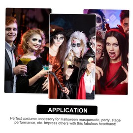 SAFIGLE 1Pc Ox Horn Hairband Prop Durable Imitation Horn Headpiece for Parties Festivals and Cosplay Unique Hair Accessory for All Ages Reusable Plastic Decor