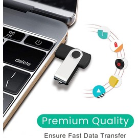 ABLAZE USB Stick 32 GB Pack of 10 High Speed USB 2.0 Memory Stick Swivel Data Storage Metal Memory Sticks Flash Drive (Black)