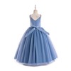 Glamulice Dusty Blue Flower Girl Dresses for Wedding Bridesmaid Long