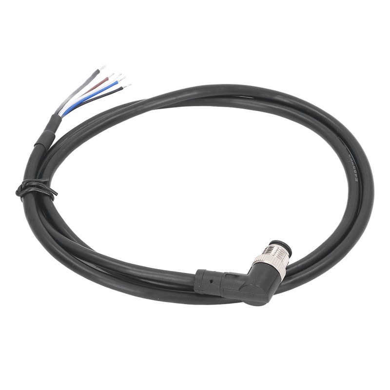 M12 Connector Cable 4 Pin Shielded Right Angle Waterproof Aviation