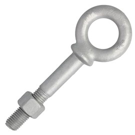E-Rigging 3/4" X 4-1/2" Galvanized Shoulder Eye Bolt | Industrial, Heavy Duty | Perfect for Lifting, Anchoring, Hanging, Construction, and DIY Projects