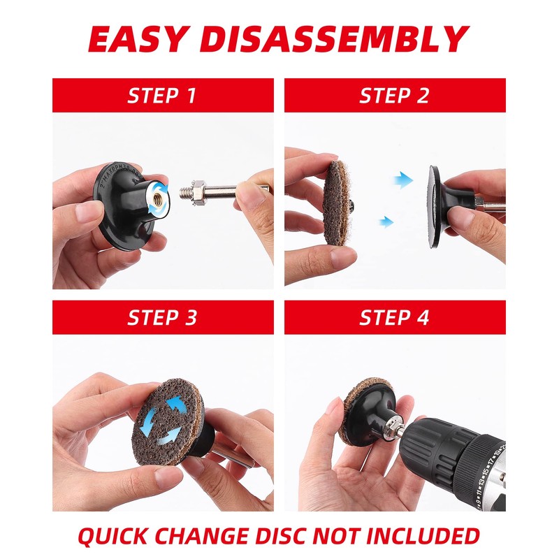 LUCKUT 2 Inch Disc Pad Holder with ¼” Shank, Die