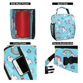 HABOPET Lunch Box for Men & Women Durable Lunch Bag for Adults Reusable Small Lunchbox Blue Unicorn