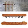 Wall Mounted Billiard Pool Cue Rack 6 Cues Wooden Billiard