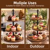 Wooden Cupcake Stand 2 Pack, Large Cupcake Tower Stand for
