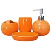 JHLAYKG Orange Bathroom Accessories Set 4 Pcs, Ceramic Bathroom Accessory