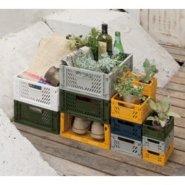 Yamada Chemical L120 Storage Box, Khaki, When Assembled: 13.4 x 5.0 inches (34 x 12.6 cm), Folded: 13.4 x 10.0 x 1.0 inches (34 x 2