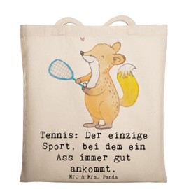 Mr. & Mrs. Panda Tragetasche Tennis Ass - Geschenk, Tennis Leidenschaft, Aktivität, Tennistraining, Laptoptasche, Tennis Ausrüstung, Ass im Tennis,