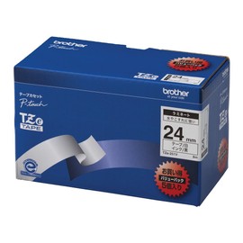 【brother純正】ピータッチ ラミネートテープ TZe-251V 幅24mm (黒文字/白)
