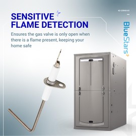 Ultra Durable 62-23543-01 Furnace Burner Flame Sensor Replacement Part By BlueStars - Exact Fit For Rheem Furnace - Pack of 2