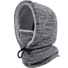 Yuhan Pretty Balaclava Ski Mask for Men Women, Fleece Face Neck Scarf Warmer Hoods Hats for Cycling Motorcycle Winter(Grey)