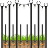 LETIANPAI 10Ft String Light Poles 6 Pack,Light Poles for Outside