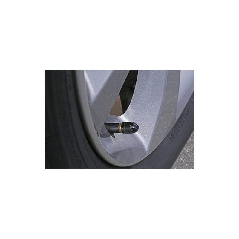 Slime 20132 Black Aluminum Valve Stem Cap, (Pack of 4)