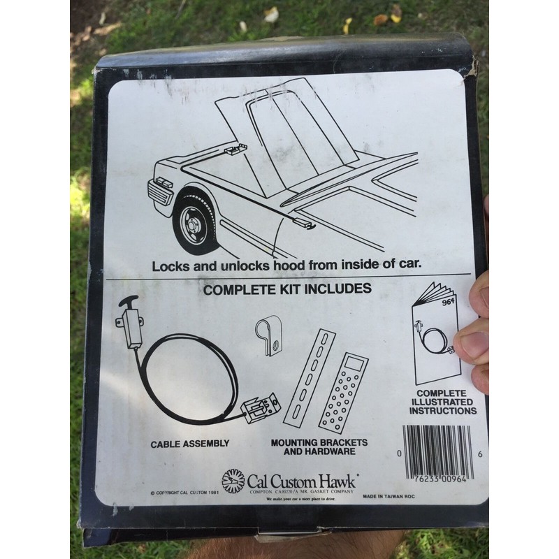 Speedway Motors Universal Control Cable Choke Hood Trunk Release Interior