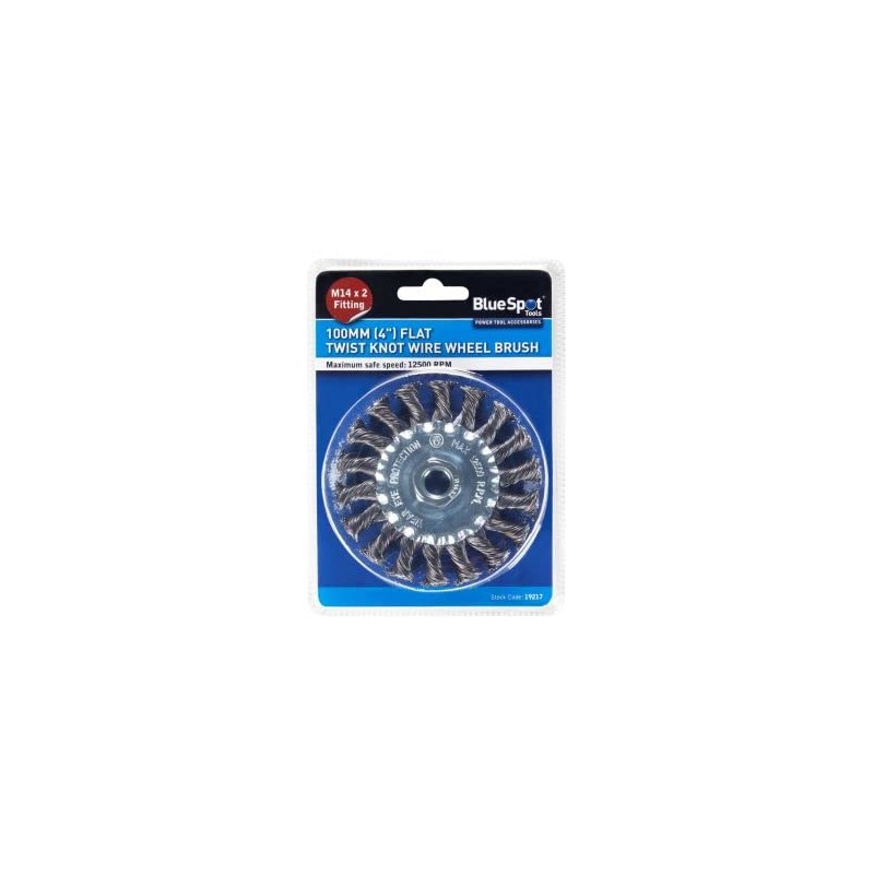 BLUE SPOT TOOLS 100MM (4") M14 X 2 FLAT TWIST