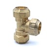 DOJA Barcelona T-Piece Brass 25 mm Polyethylene Pipe Connection 25