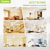 DAMINY 52 inch Ceiling Fan with Light,6CCT,5 Blade,Low Profile Ceiling