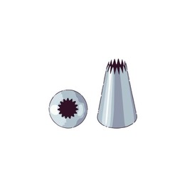 Pastry Tek Piping Tip, 1 Open Star Decorating Tip - #20, Dent-Resistant, Stainless Steel Icing Tip, Dishwasher-Safe, Decorate Cupcakes, Cakes, or Cookies - Restaurantware
