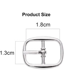 Ruikcoll Belt Buckle Metal Roller Buckles for Strap Band Purse DIY Accessories, Silver, Set of 40, silver