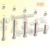 huruirui M3 Hex Socket Head Cap Screws - 304 Stainless