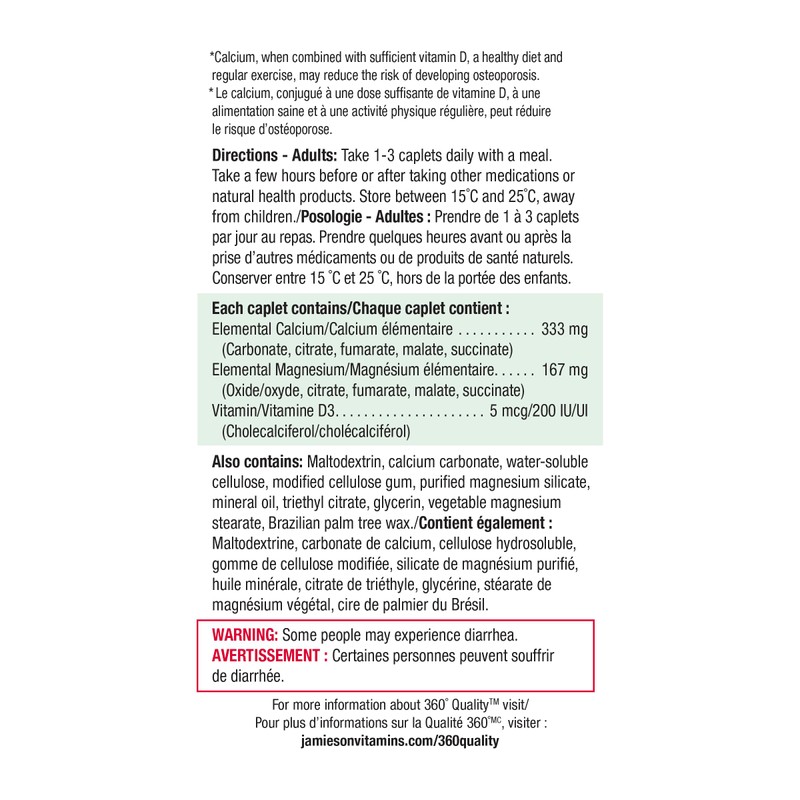 Jamieson Jamieson Calcium Magnesium and Vitamin D3