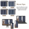 Lecloud Cortinas de cocina azul vaquero de 91 cm de