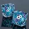 KERWELLSI Cat DND Dice Set, 7pcs Liquid Core Role Playing