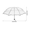 VALICLUD Portable Sun and Umbrella, Transparent Foldable Umbrella, Windproof Compact