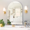 Antok Arch Frameless Bathroom Mirror, 20"x28" Wall Mounted Mirror for