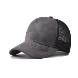 2027 NEW KJ Customized Summer Truck Driver Baseball Cap with 3D Embroidery Mesh Fabric Breathable & Waterproof CustomSize: One Size, Color: Gray