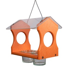 JCs Wildlife Nature Products USA Poly Lumber Orange Oriole Bird Feeder 3000