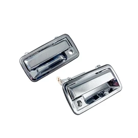 HUYILUN0104 Chrome Half Metal 1 Pair Front Exterior Door Handle Compatible with Chevy S10 Sonoma 1994-2004 Blazer