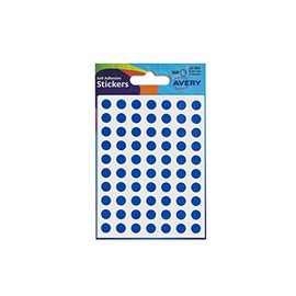 Avery 32-304 Packets of Dot Stickers (8 mm Dia, 560 Stickers) - Blue