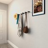 bsdonte Wood Wall Hooks 6 Pack, Black Coat Hooks Wall