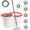 Colorful 360° Spin Mop and Bucket Set with 3 Microfiber