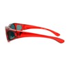 2 Extra Small Polarized Fit Over Sunglasses, Red and Brown