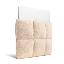 Comfyable Puffy Laptop Sleeve 13 14 15 Inch for Women, Compatible with MacBook Air & MacBook Pro M4 M3 2024, Soft Fluffy Plush Furry Sherpa Pillow Case for Computer