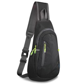 TITECOUGO Crossbody Shoulder Bag, Men's, Body Bag, Women's, Lightweight, Sports Bag, One-Shoulder Bag, Bicycle, Travel, Commuting to Work, Black